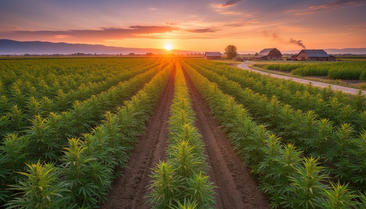 Hemp field — six thousand years of cultivation