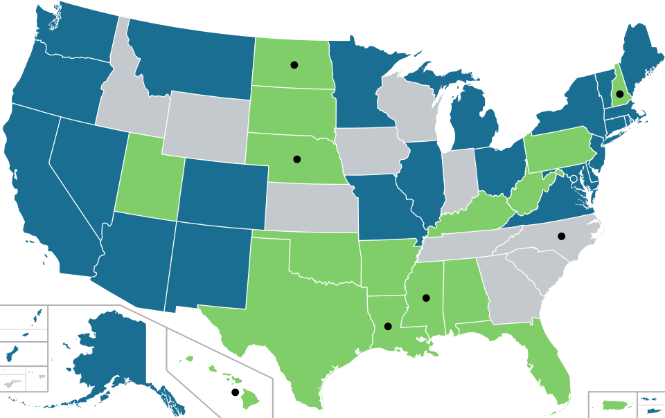 State cannabis laws map